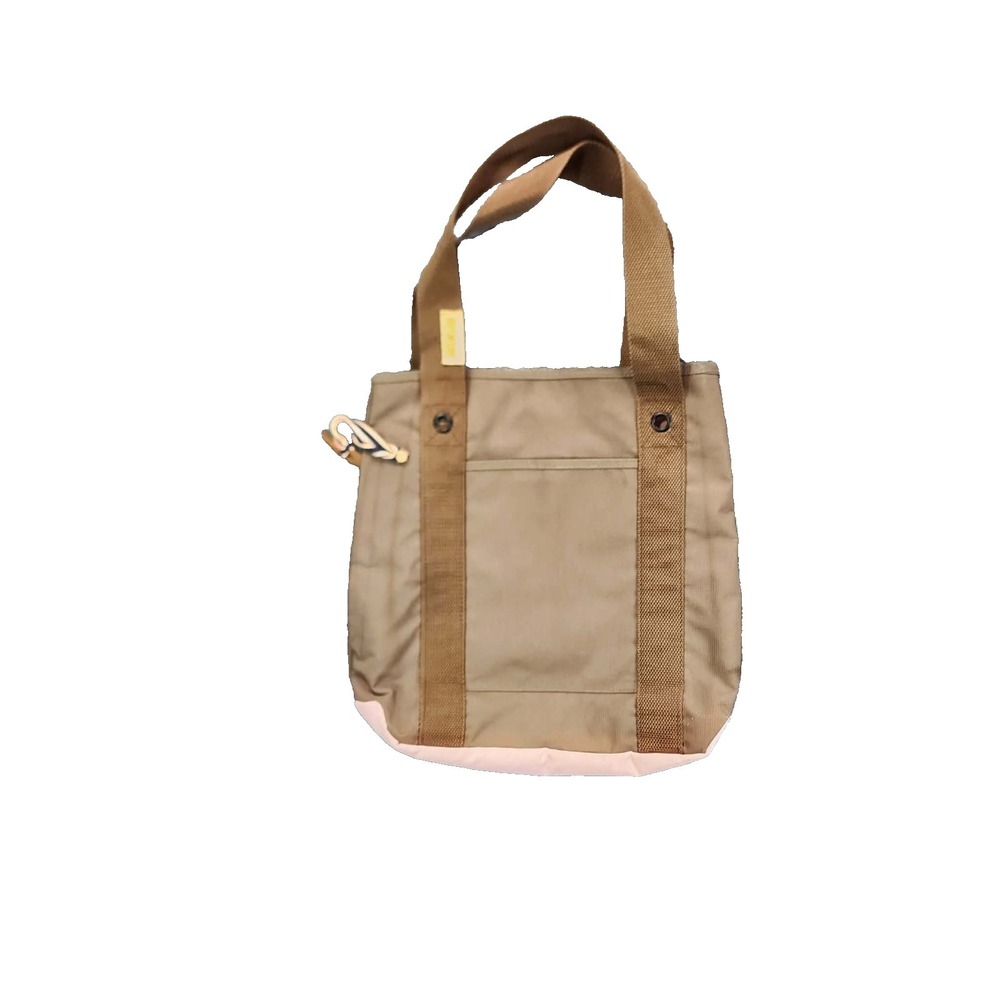 III Parcel‎ Tote Bag Unisex Brown Pink Canvas Utility Shoulder Bag GUC